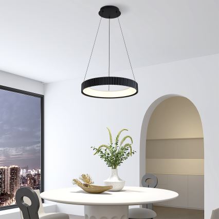 Brilagi - Lampadario a sospensione LED dimmerabile su cavo FALCON MODERN LED/30W/230V 3000-6500K Ø 40 cm nero + telecomando