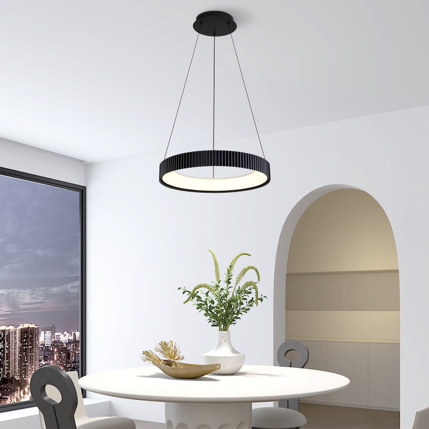 Brilagi - Lampadario a sospensione LED dimmerabile su cavo FALCON MODERN LED/30W/230V 3000-6500K Ø 40 cm nero + telecomando