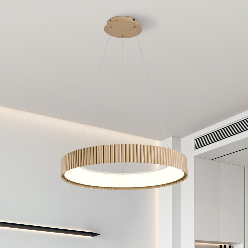 Brilagi - Lampadario LED dimmerabile a cavo FALCON MODERN LED/54W/230V 3000-6500K Ø 60 cm beige + telecomando