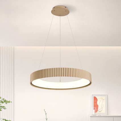 Brilagi - Lampadario LED dimmerabile a cavo FALCON MODERN LED/54W/230V 3000-6500K Ø 60 cm beige + telecomando