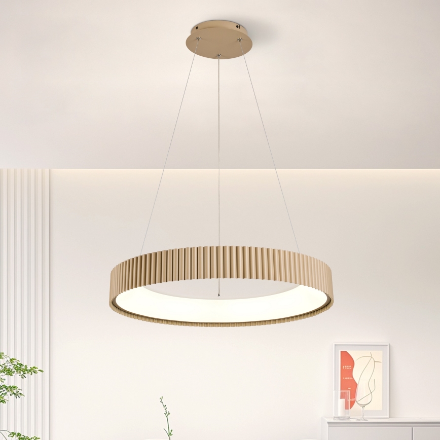 Brilagi - Lampadario LED dimmerabile a cavo FALCON MODERN LED/54W/230V 3000-6500K Ø 60 cm beige + telecomando