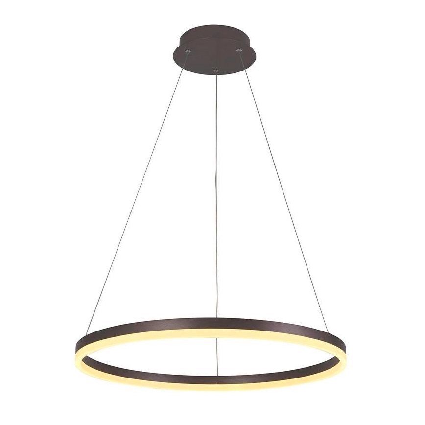 Brilagi - Lampadario LED dimmerabile a sospensione CIRCLE LED/42W/230V 3000-6500K Ø 60 cm marrone + telecomando