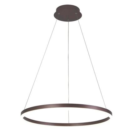 Brilagi - Lampadario LED dimmerabile a sospensione CIRCLE LED/42W/230V 3000-6500K Ø 60 cm marrone + telecomando