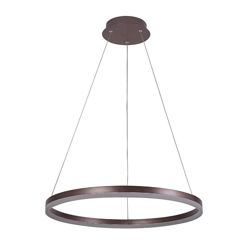 Brilagi - Lampadario LED dimmerabile a sospensione CIRCLE LED/42W/230V 3000-6500K Ø 60 cm marrone + telecomando