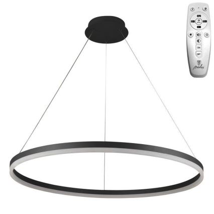 Brilagi - Lampadario LED dimmerabile sospeso a cavo CIRCLE LED/55W/230V 3000-6500K Ø 80 cm nero + telecomando
