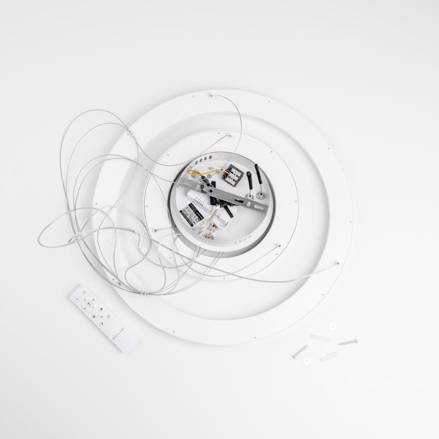 Brilagi - Lampadario LED dimmerabile a sospensione con cavo FALCON SLIM LED/68W/230V 3000-6500K Ø 50 cm bianco + telecomando