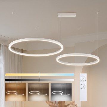 Brilagi - Lampadario LED dimmerabile a sospensione con cavo PORTOFINO LED/98W/230V 3000-6000K bianco + telecomando
