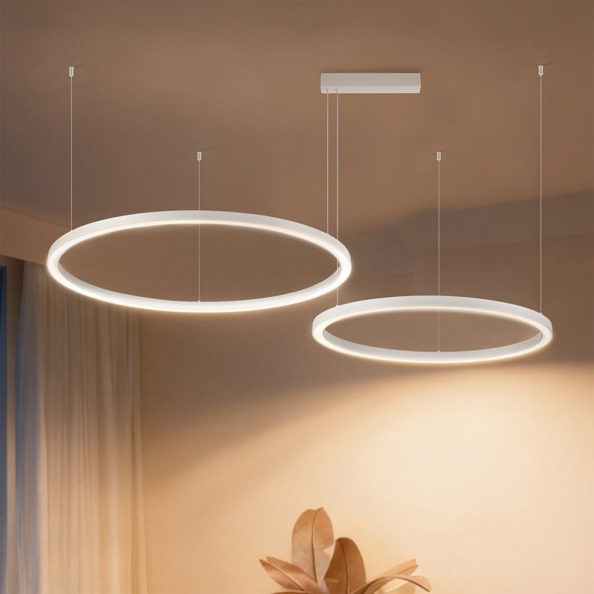 Brilagi - Lampadario a sospensione dimmerabile PORTOFINO LED/98W/230V 3000-6000K bianco + telecomando