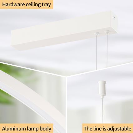 Brilagi - Lampadario a sospensione dimmerabile PORTOFINO LED/98W/230V 3000-6000K bianco + telecomando