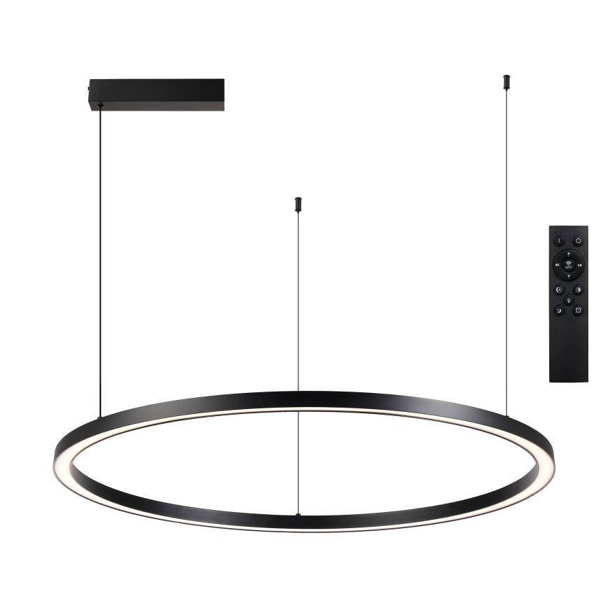Brilagi - Lampadario LED dimmerabile a sospensione con cavo PORTOFINO LED/98W/230V 3000-6000K nero + telecomando
