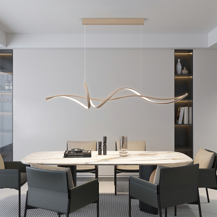 BRILAGI - Lampadario LED dimmerabile su cavo SIGNATURE LED/55W/230V 3000-6000K 120x23 cm beige + telecomando