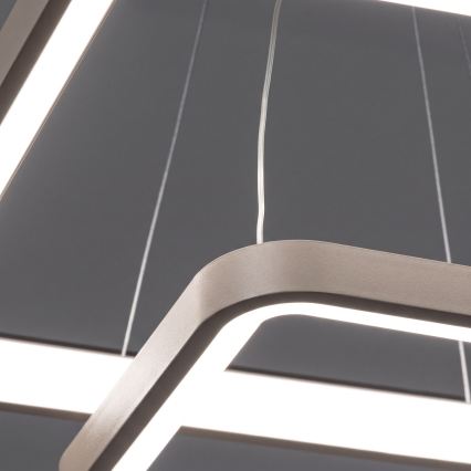 BRILAGI - LED lampadario dimmerabile a sospensione con cavo FALCON SLIM LED/78W/230V 3000-6500K 50x50 cm beige + telecomando