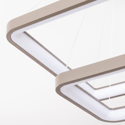 BRILAGI - LED lampadario dimmerabile a sospensione con cavo FALCON SLIM LED/78W/230V 3000-6500K 50x50 cm beige + telecomando