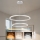 Brilagi - Lampadario LED dimmerabile a sospensione su cavo PORTOFINO LED/98W/230V 3000–6000K Ø 80 cm argento + telecomando