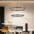 Brilagi - Lampadario LED dimmerabile a sospensione su cavo PORTOFINO LED/98W/230V 3000-6000K Ø 80 cm nero + telecomando
