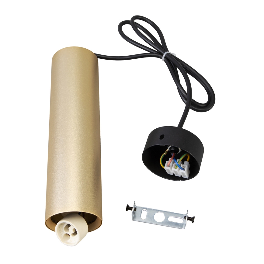Brilagi - LED RGBW dimmerabile lampadario a sospensione su cavo SELE 1xGU10/6W/230V 3000K nero/oro + telecomando