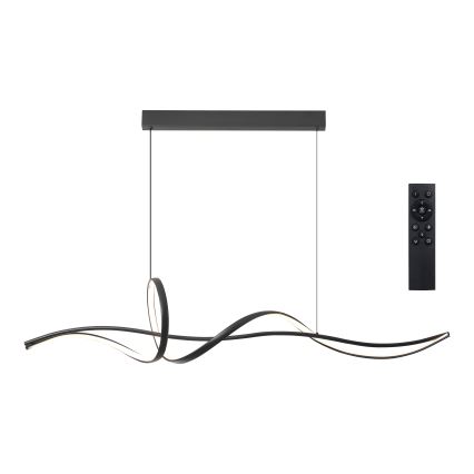 Brilagi - Lampadario LED dimmerabile a sospensione con cavo SIGNATURE LED/55W/230V 3000-6000K 120x23 cm nero + telecomando
