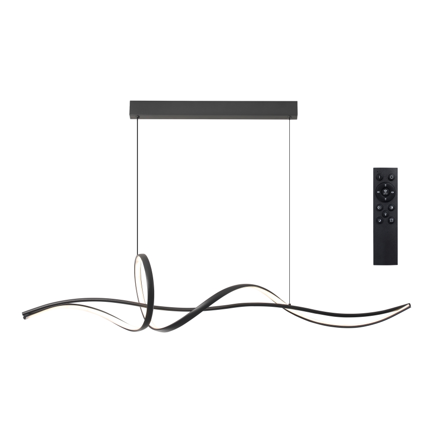 Brilagi - Lampadario LED dimmerabile a sospensione con cavo SIGNATURE LED/55W/230V 3000-6000K 120x23 cm nero + telecomando