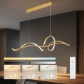Brilagi - Lampadario LED dimmerabile a sospensione su cavo SIGNATURE LED/55W/230V 3000-6000K 120x23 cm oro + telecomando
