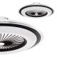 Brilagi - Lampadario LED dimmerabile con ventilatore RONDA LED/65W/230V 3000-6500K nero + telecomando