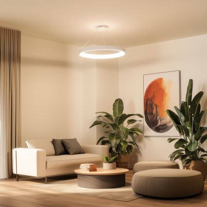 Brilagi - Lampadario LED dimmerabile a cavo FALCON II LED/108W/230V 3000-6500K diam. 80 cm bianco + telecomando