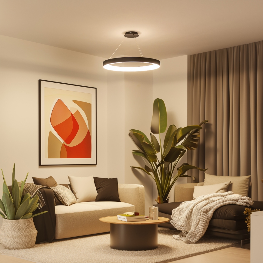 Brilagi - Lampadario LED dimmerabile a sospensione su cavo FALCON II LED/108W/230V 3000-6500K diam. 80 cm nero + telecomando