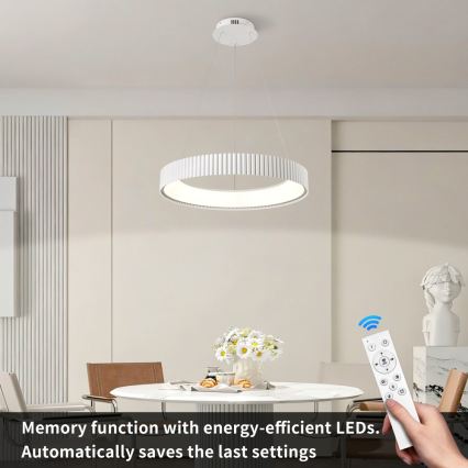 BRILAGI - Lampadario LED dimmerabile su cavo FALCON MODERN LED/54W/230V 3000-6000K Ø 60 cm bianco + telecomando