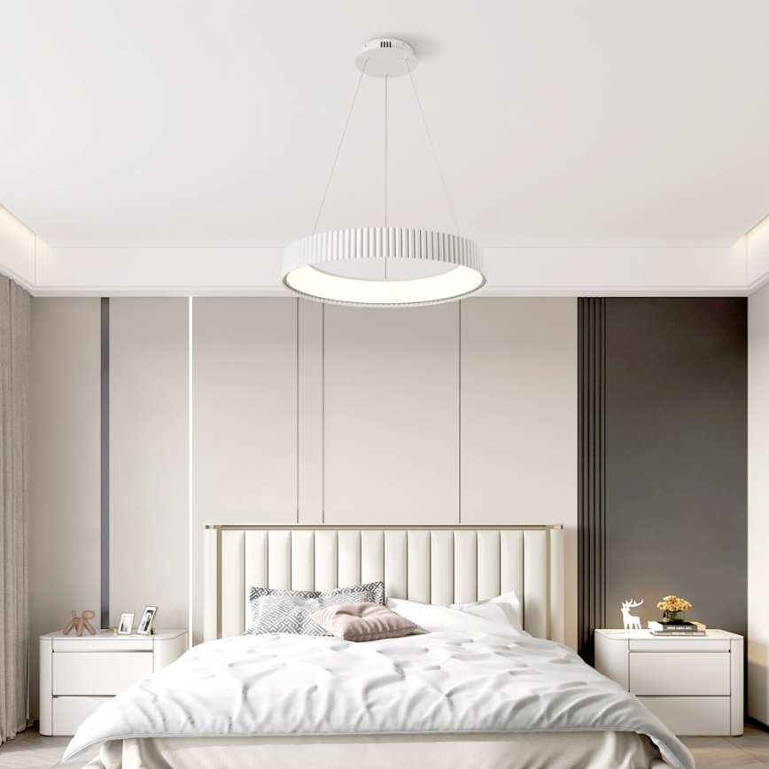 BRILAGI - Lampadario LED dimmerabile su cavo FALCON MODERN LED/54W/230V 3000-6000K Ø 60 cm bianco + telecomando