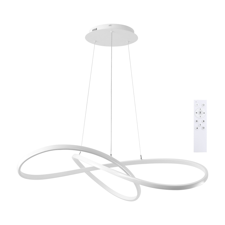 Brilagi - Lampadario LED dimmerabile su cavo INFINITY LED/80W/230V 3000-6000K 80x80 cm bianco + telecomando