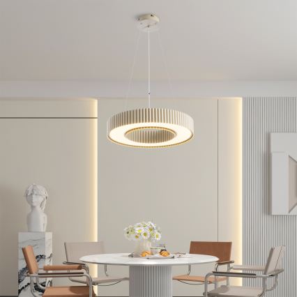 Brilagi - Lampada a sospensione dimmerabile su cavo LUMIX LED/48W/230V 3000-6000K beige Ø 50 cm + telecomando