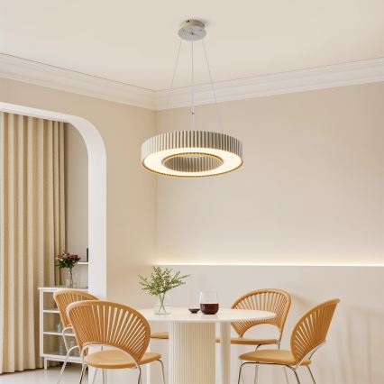 Brilagi - Lampada a sospensione dimmerabile su cavo LUMIX LED/48W/230V 3000-6000K beige Ø 50 cm + telecomando