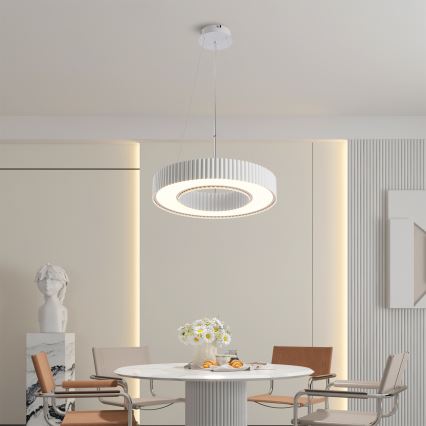 Brilagi - Lampadario dimmerabile a sospensione con cavo LUMIX LED/48W/230V 3000-6000K bianco Ø 50 cm + telecomando