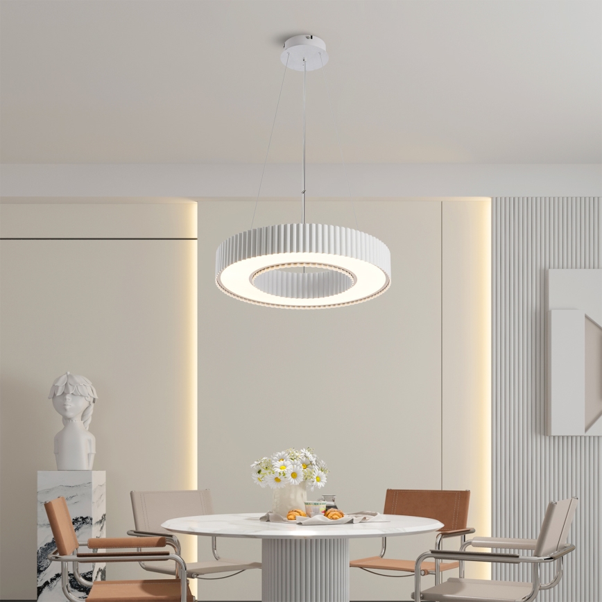 Brilagi - Lampadario dimmerabile a sospensione con cavo LUMIX LED/48W/230V 3000-6000K bianco Ø 50 cm + telecomando