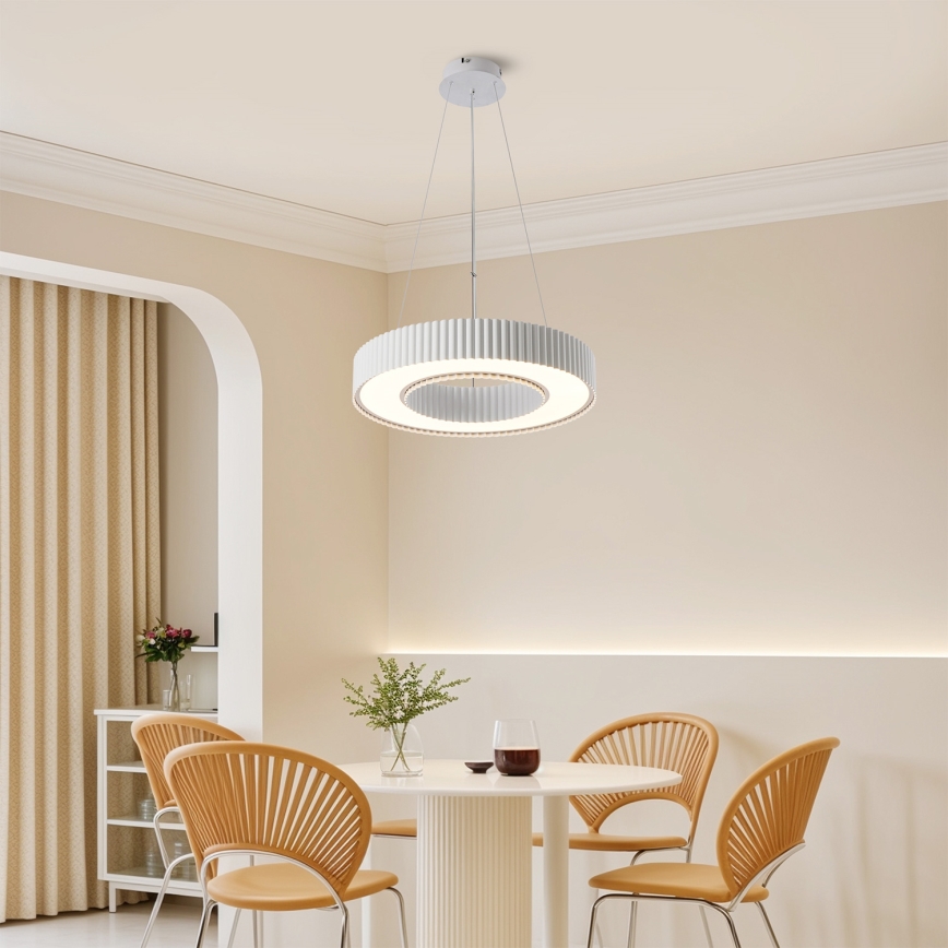 Brilagi - Lampadario dimmerabile a sospensione con cavo LUMIX LED/48W/230V 3000-6000K bianco Ø 50 cm + telecomando