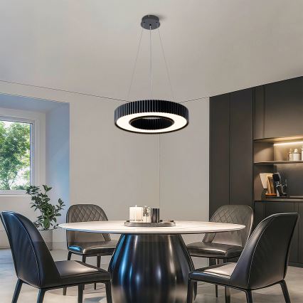 Brilagi - Lampadario LED dimmerabile su cavo LUMIX LED/48W/230V 3000-6000K nero Ø 50 cm + telecomando