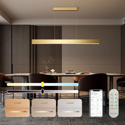 Brilagi - Lampadario a sospensione con filo LED dimmerabile SLEEKLINE SMART LED/40W/230V 3000-6000K Wi-Fi Tuya oro + telecomando