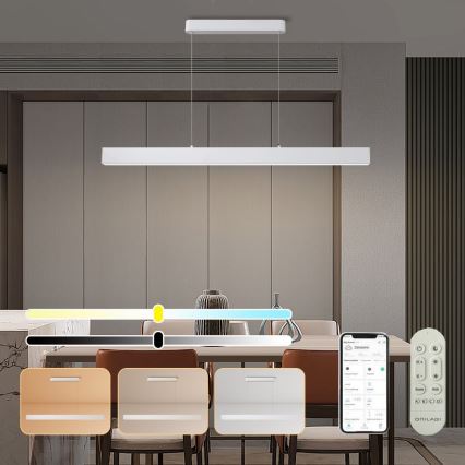 Brilagi - Lampadario a sospensione con filo LED dimmerabile SLEEKLINE SMART LED/40W/230V 3000-6000K Wi-Fi Tuya bianco + telecomando