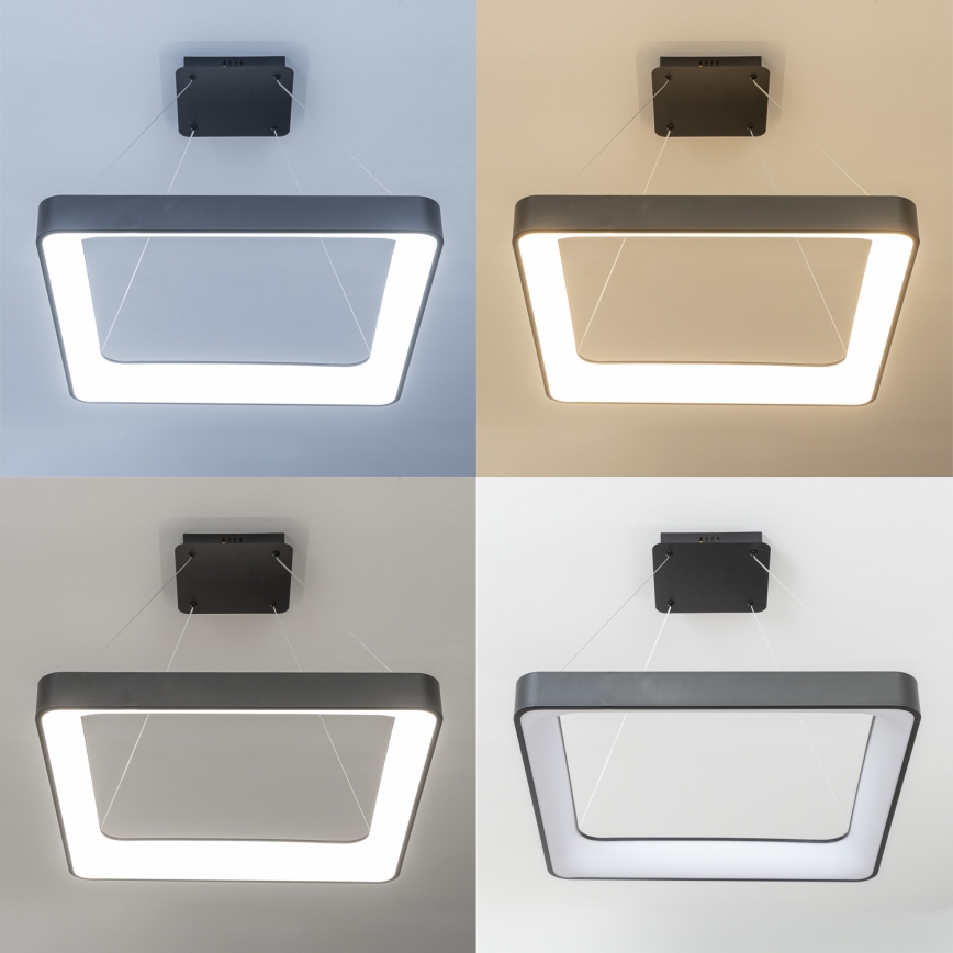 Brilagi - Lampadario LED dimmerabile a cavo FALCON II LED/125W/230V 3000-6500K 60x60 cm nero + telecomando