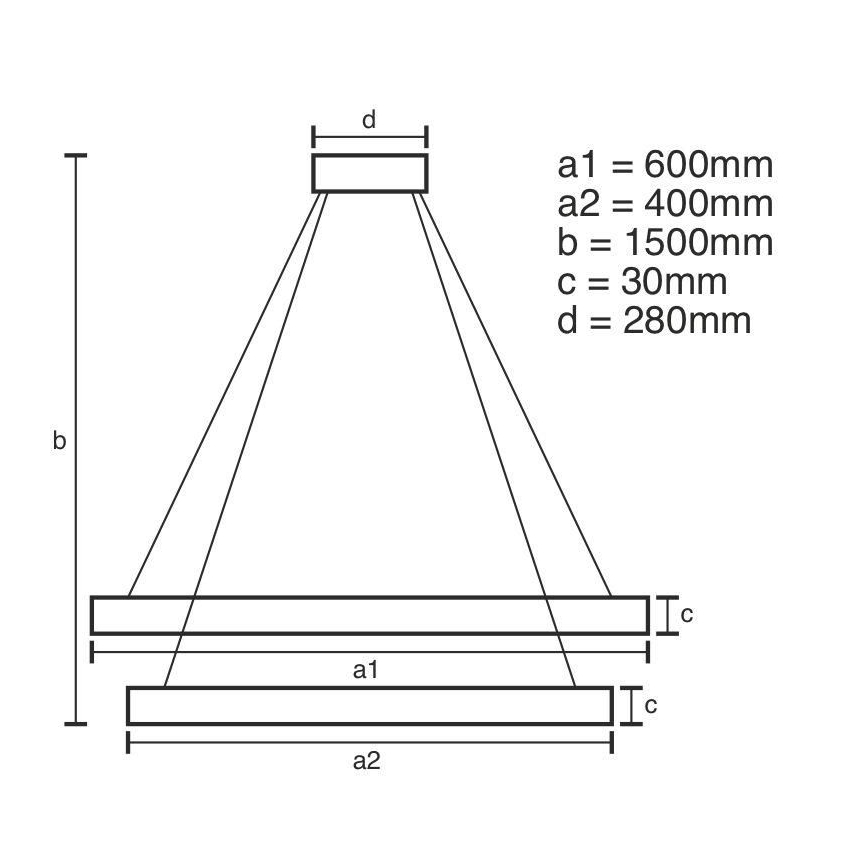 Brilagi - Lampadario LED dimmerabile a cavo COSMOWAVE LED/115W/230V 3000-6500K + telecomando