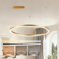 Brilagi - Lampadario LED dimmerabile sospeso su cavo PORTOFINO LED/60W/230V 3000-6000K Ø 80 cm dorato + telecomando