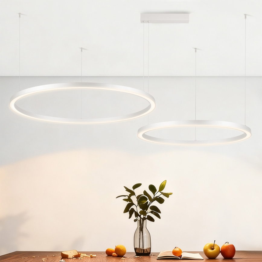 Brilagi - Lampadario LED dimmerabile a sospensione su cavo PORTOFINO LED/98W/230V 3000-6000K argento + telecomando
