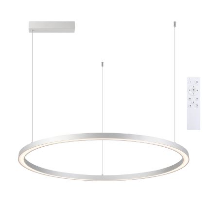 Brilagi - Lampadario LED dimmerabile a sospensione su cavo PORTOFINO LED/98W/230V 3000-6000K argento + telecomando