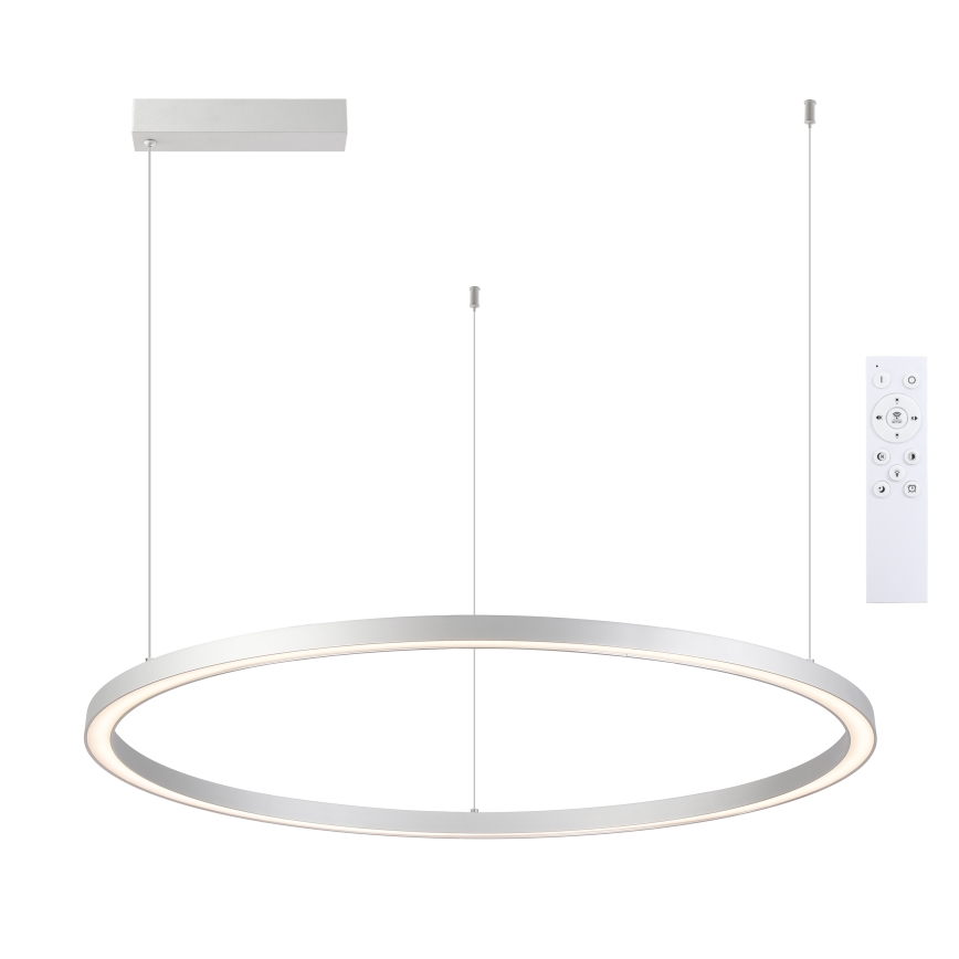 Brilagi - Lampadario LED dimmerabile a sospensione su cavo PORTOFINO LED/98W/230V 3000-6000K argento + telecomando