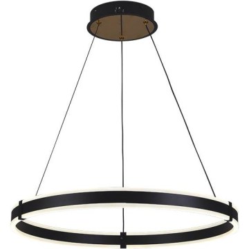 Brilagi - Lampadario LED dimmerabile su cavo CIRCLE LED/85W/230V 3000-6500K Ø 60 cm nero/oro + telecomando