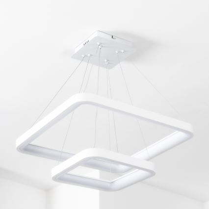 Brilagi - Lampada a sospensione dimmerabile su cavo FALCON SLIM LED/78W/230V 3000-6500K 50x50 cm bianco + telecomando