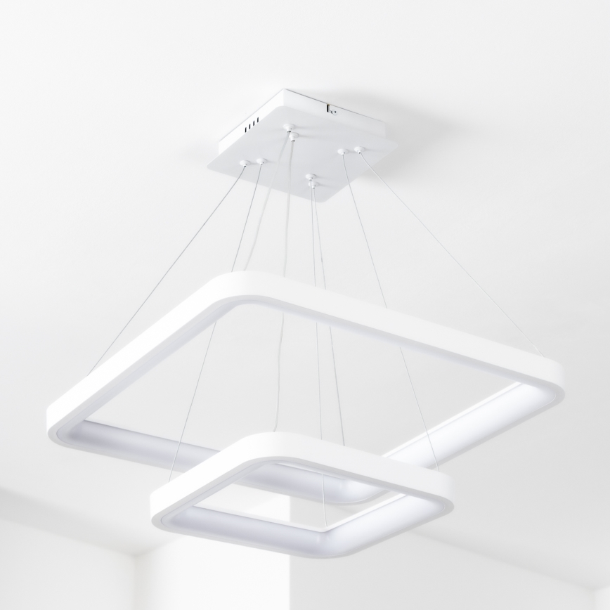 Brilagi - Lampada a sospensione dimmerabile su cavo FALCON SLIM LED/78W/230V 3000-6500K 50x50 cm bianco + telecomando