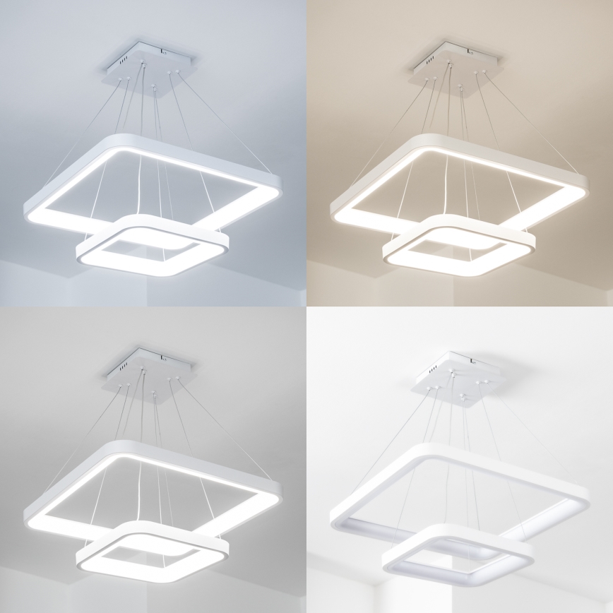 Brilagi - Lampada a sospensione dimmerabile su cavo FALCON SLIM LED/78W/230V 3000-6500K 50x50 cm bianco + telecomando