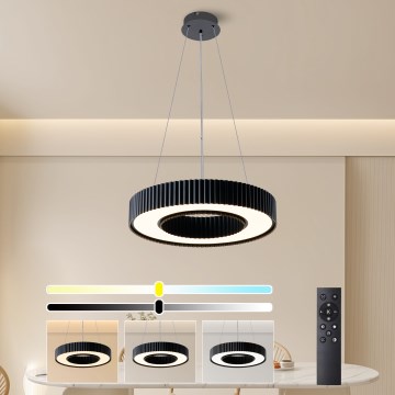 Brilagi - Lampadario LED dimmerabile su cavo LUMIX LED/48W/230V 3000-6000K nero Ø 50 cm + telecomando