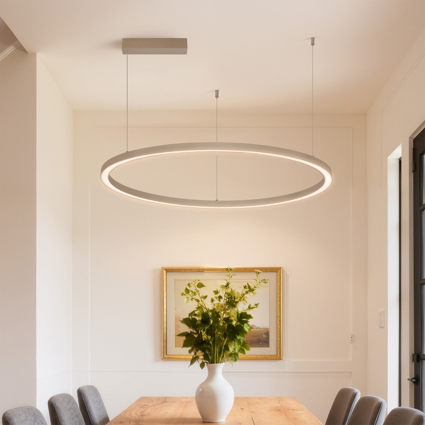 BRILAGI - Lampadario dimmerabile a sospensione su cavo PORTOFINO LED/60W/230V 3000-6000K Ø 80 cm beige + telecomando