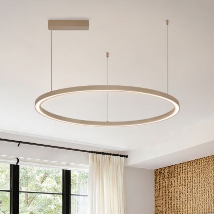 BRILAGI - Lampadario dimmerabile a sospensione su cavo PORTOFINO LED/60W/230V 3000-6000K Ø 80 cm beige + telecomando